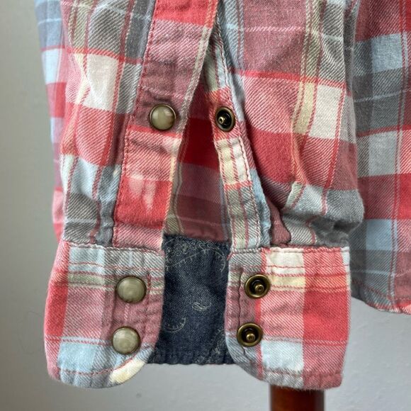 JACHS Girlfriend Bea Snap Down Flannel Shirt Size XL EUC - Picture 6 of 10